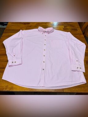 Ariat Pro Series Dayne Mini Stripe Shirt Men’s XXL Pink Button Down Western